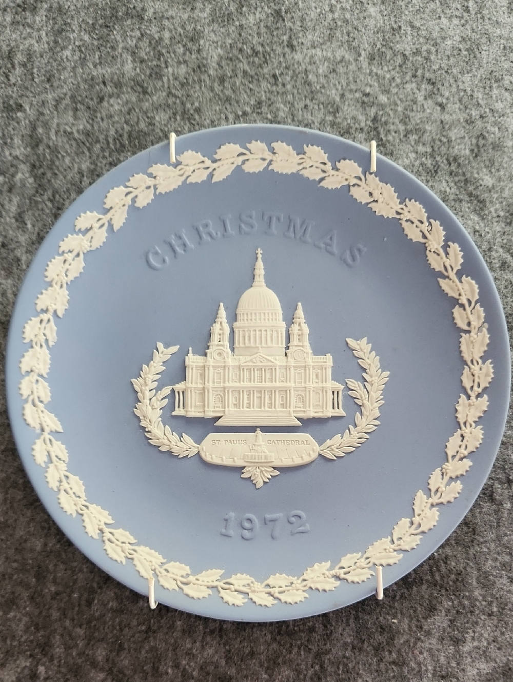 Wedgwood Blue and White Jasperware Christmas Plate